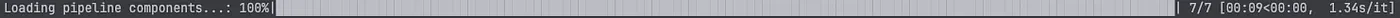 Example of a progression indicator visible in a terminal console.