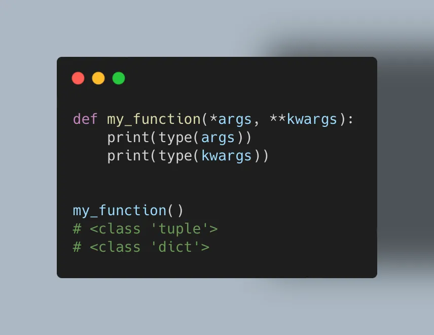 *args is a tuple while **kwargs is a dict
